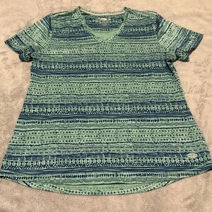 Reel Legends Teal and Navy Short Sleeve Tee